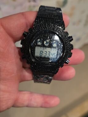 Activa Soluna Black Digital Sports Watch with LED Display